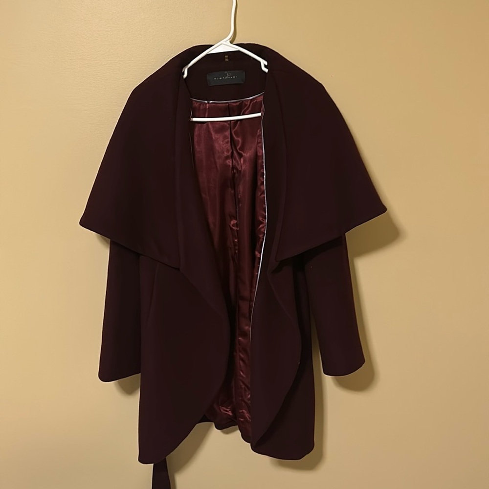 Tahari coat Maroon